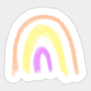 Colorful watercolor rainbow abstract art Sticker
